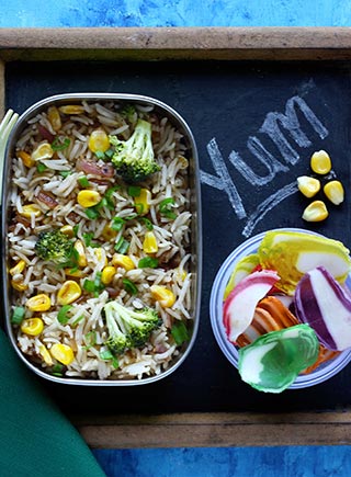 Corn fried rice 